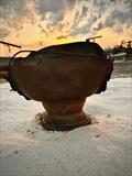 The burned remains of the SABYC's Candler Trophy © the St. Andrews Bay Yacht Club