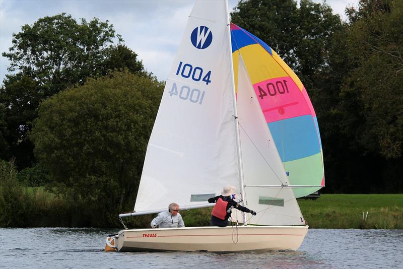 Ian Simpson and David Bardwell - Wanderer Nationals at Cotswold SC photo copyright Peter Moreland taken at Cotswold Sailing Club and featuring the Wanderer class