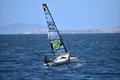 Kirsty Salter sailing the one-design foiling WASZP in the Banjo's Shoreline Crown Series Bellerive Regatta © Jane Austin