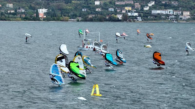 Tight port starts on the last day - SabFoil 2022 WingFoil Racing World Cup & Open Europeans - photo © IWSA Media/Benni Geislinger