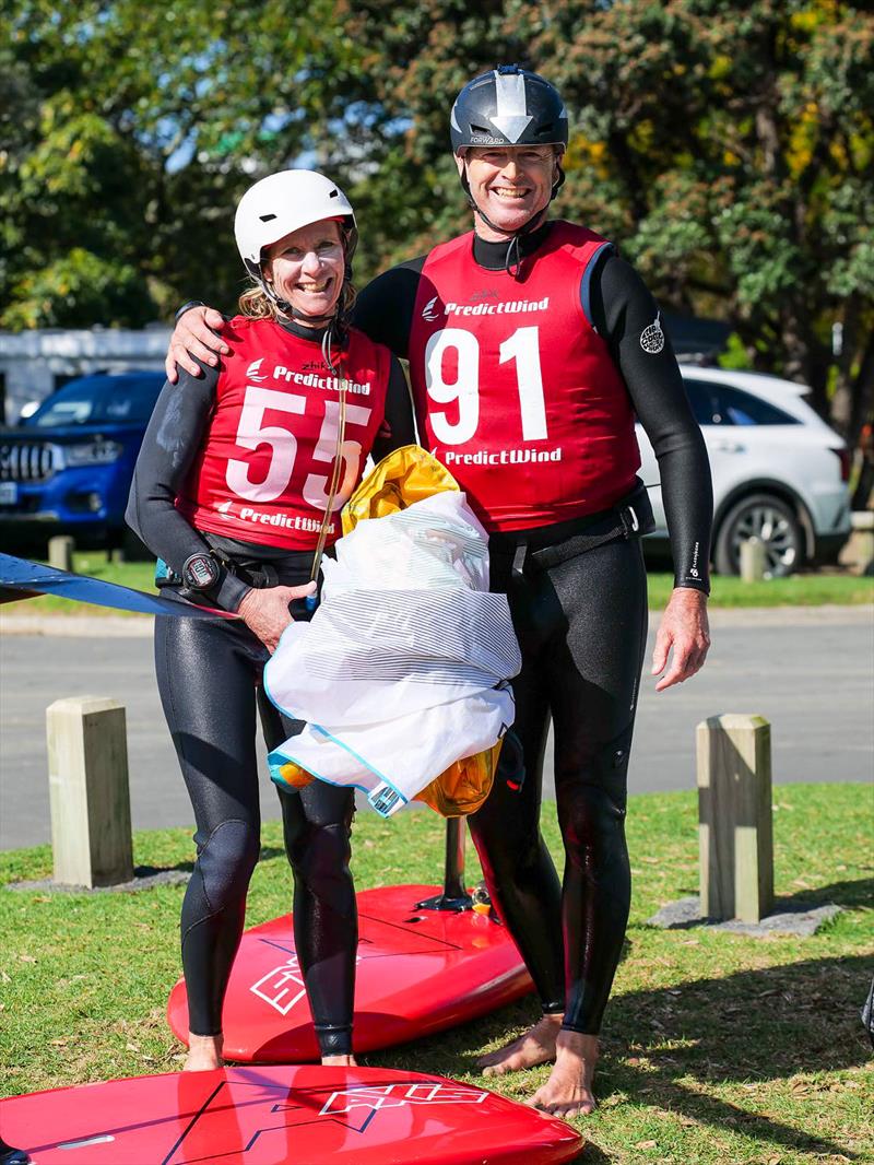 Barbara Kendall and Shayne Bright - Predictwind 2024 NZ Wingfoil Championships - May 2024 - Manly SC - photo © Sam Thom/Wingfoil NZ