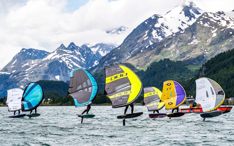 High altitude racing amongst the snowy mountains of Switzerland - 2024 Formula Wing European Championships photo copyright IWSA media / Sailing Energy taken at  and featuring the Wing Foil class