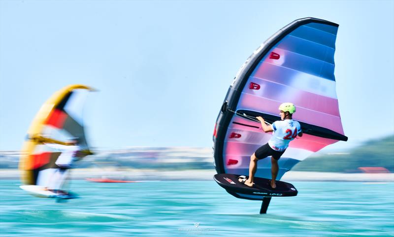 Mathis Ghio continues to set the standard in the men's fleet - 2024 WingFoil Racing World Cup China, Day 2 - photo © IWSA media / Robert Hajduk