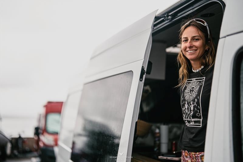 Van life in the rain - Karolina Kluszczynska [POL] - 2024 Wingfoil Racing World Cup Italy day 3 - photo © IWSA media / Robert Hajduk