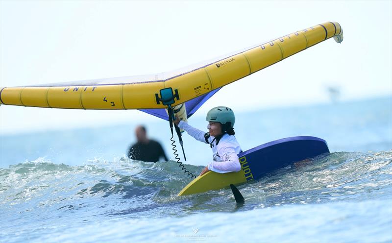 Mar De Arce Sanchez making waves in Jeri - 2024 WingFoil Racing World Cup Brazil day 2 - photo © IWSA media / Robert Hajduk